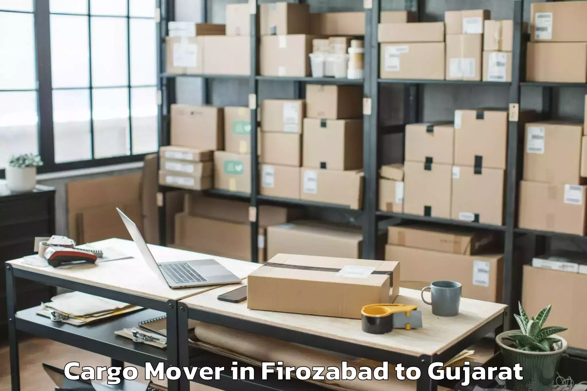 Top Firozabad to Songadh Cargo Mover Available